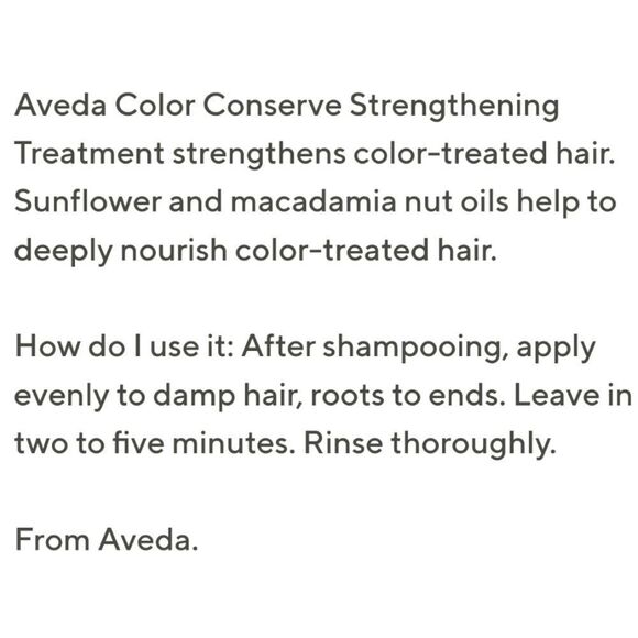 DAILY Color Conserve COLOR PROTECT TREATMENT BY AVEDA For Color Treated Hair - Picture 3 of 8